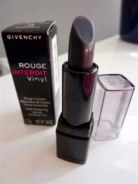 givenchy rouge interdit vinyl color enhancing lipstick noir|givenchy universal black lip balm.